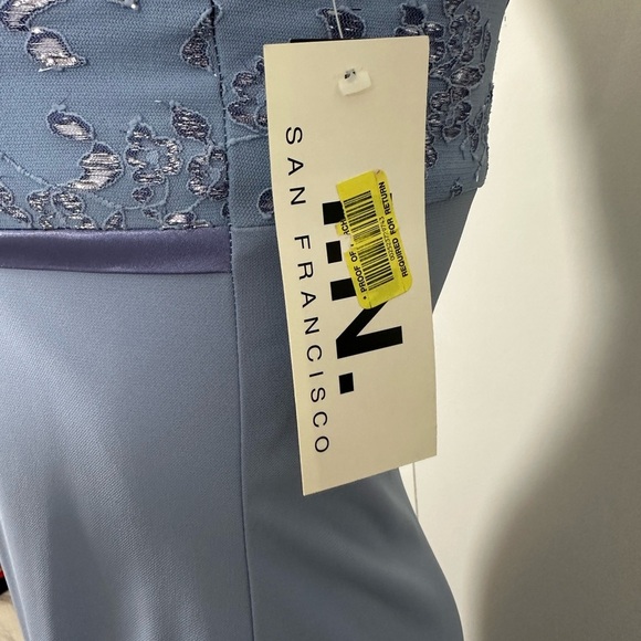 NEW I.N. San Francisco Evening Gown Sequins Prom Formal Juniors Sz M Blue Dress - Picture 13 of 15
